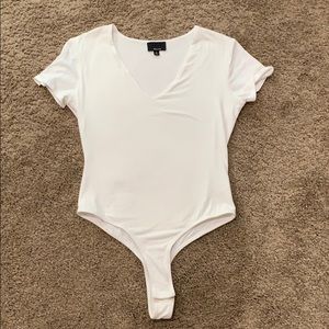 Double Lined White Bodysuit
